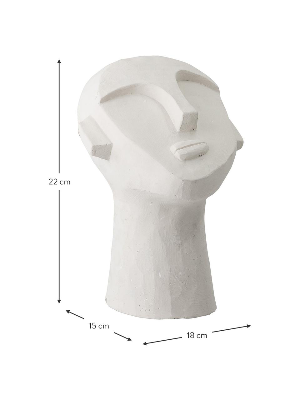 Figura decorativa Man, Cemento pintado, Blanco, An 18 x Al 22 cm