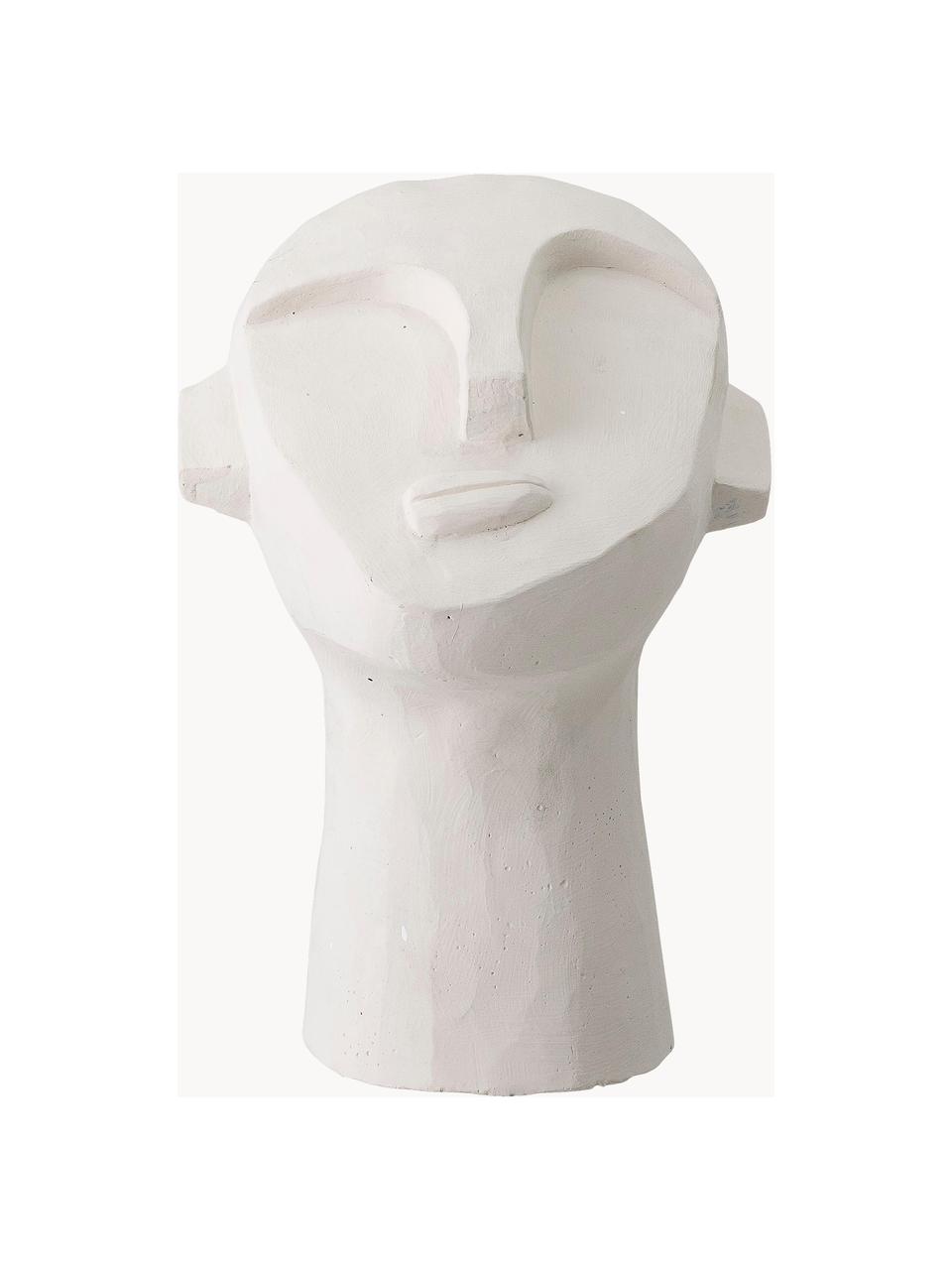 Figura decorativa Man, Cemento pintado, Blanco, An 18 x Al 22 cm