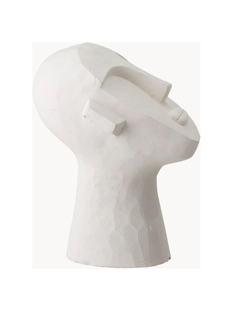 Figura decorativa Man, Cemento pintado, Blanco, An 18 x Al 22 cm