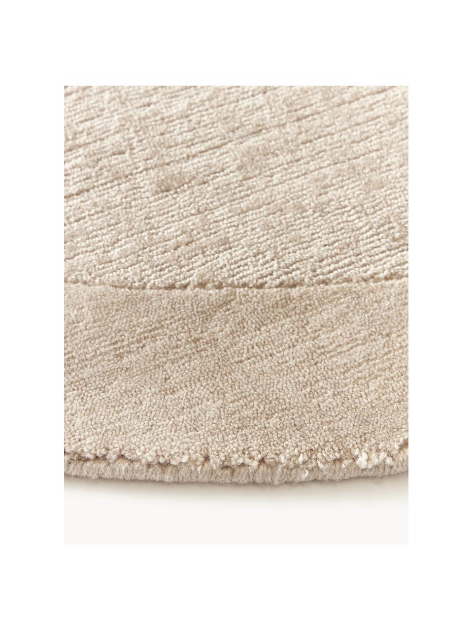 Okrągły dywan z krótkim włosiem Kari, 100% poliester z certyfikatem GRS, Odcienie beżowego, Ø 150 cm (Rozmiar M)