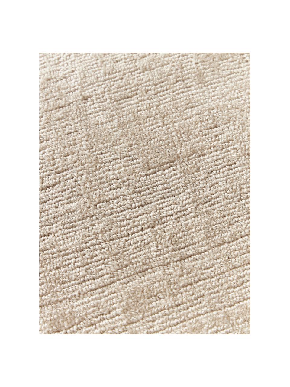 Runder Kurzflor-Teppich Kari, 100 % Polyester, GRS-zertifiziert, Beige, Ø 150 cm (Grösse M)