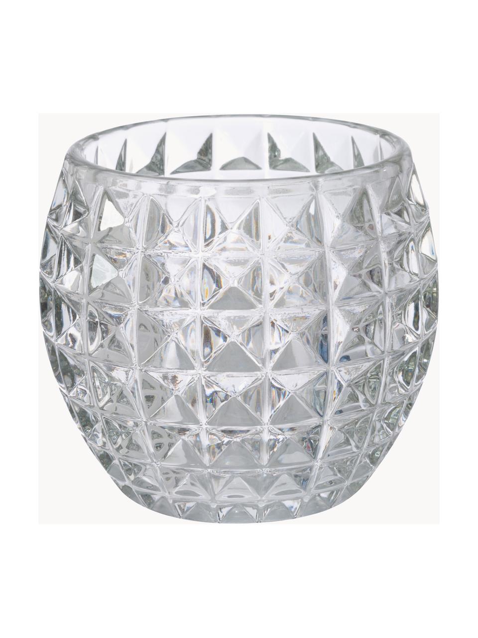 Teelichthalter-Set Aliza, 3er-Set, Glas, Transparent, Dunkelgrau, Schwarz, Je Ø 10 x H 9 cm