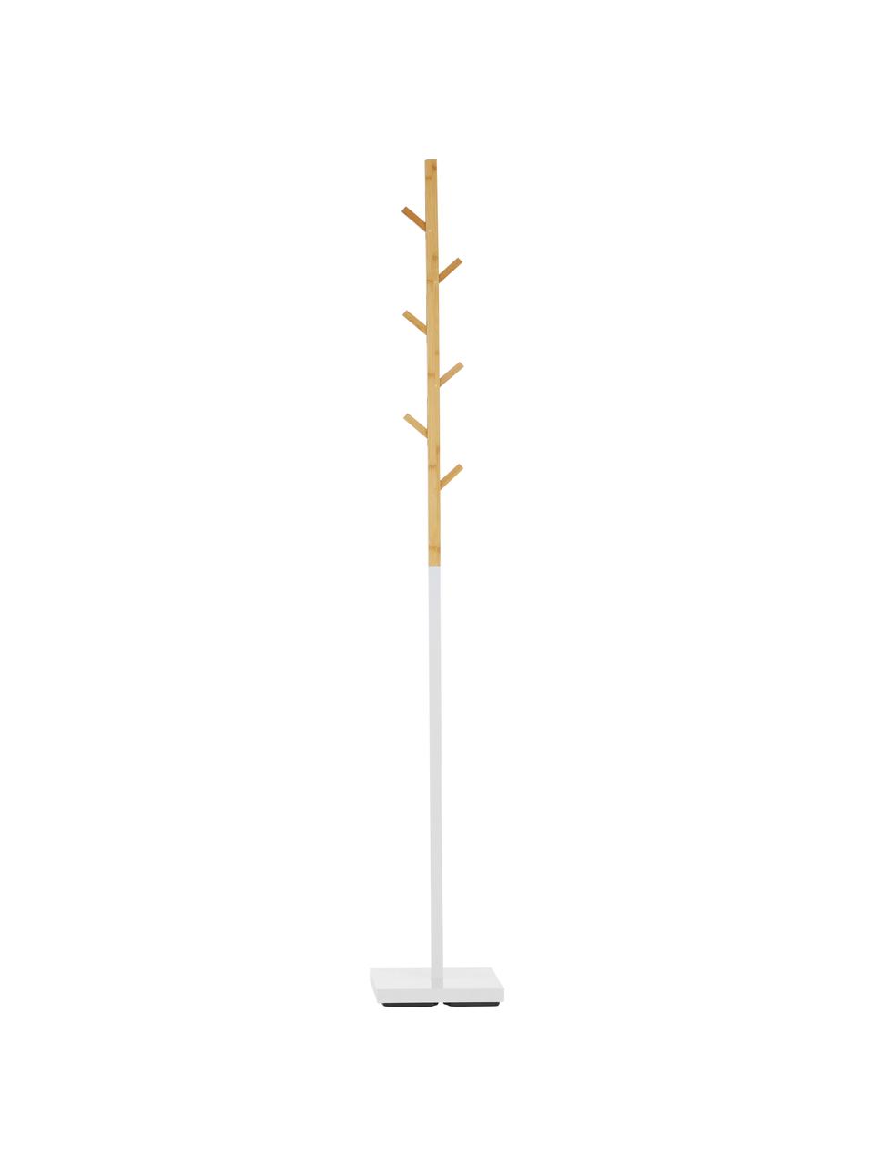 Appendiabiti Esteban, Legno di bambù, metallo, Marrone, bianco, Alt. 176 x Larg. 26 cm