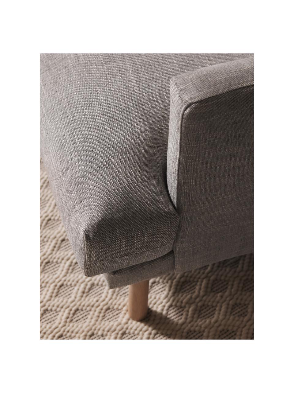 Sofa-Sessel Adrian, Bezug: 47 % Viskose, 23 % Baumwo, Gestell: Sperrholz, Füße: Eichenholz, geölt Dieses , Webstoff Hellgrau, B 90 x T 95 cm