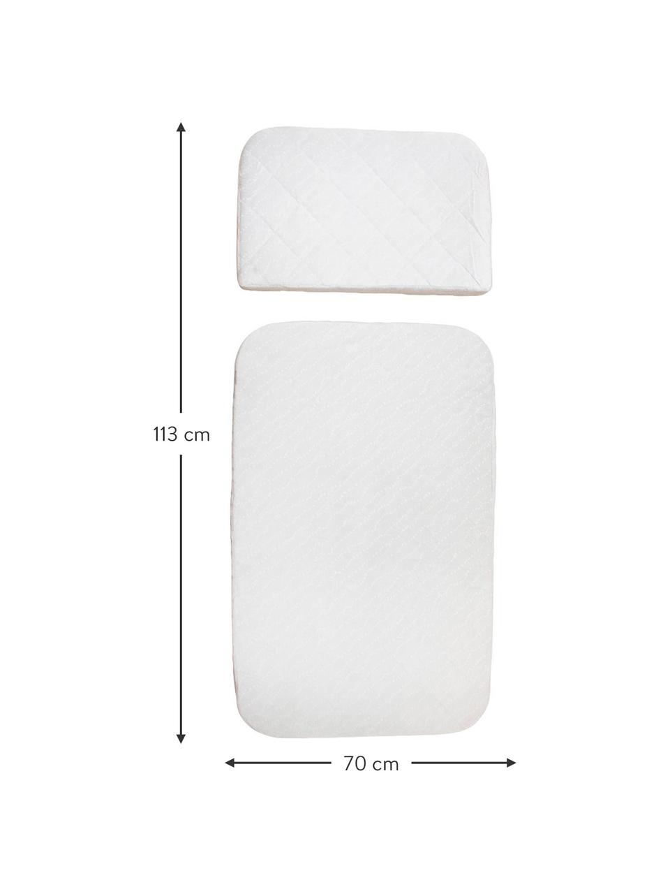 Set de colchones Junior Classic, 2 pzas., Funda: algodón, Blanco, An 70 x L 113 cm