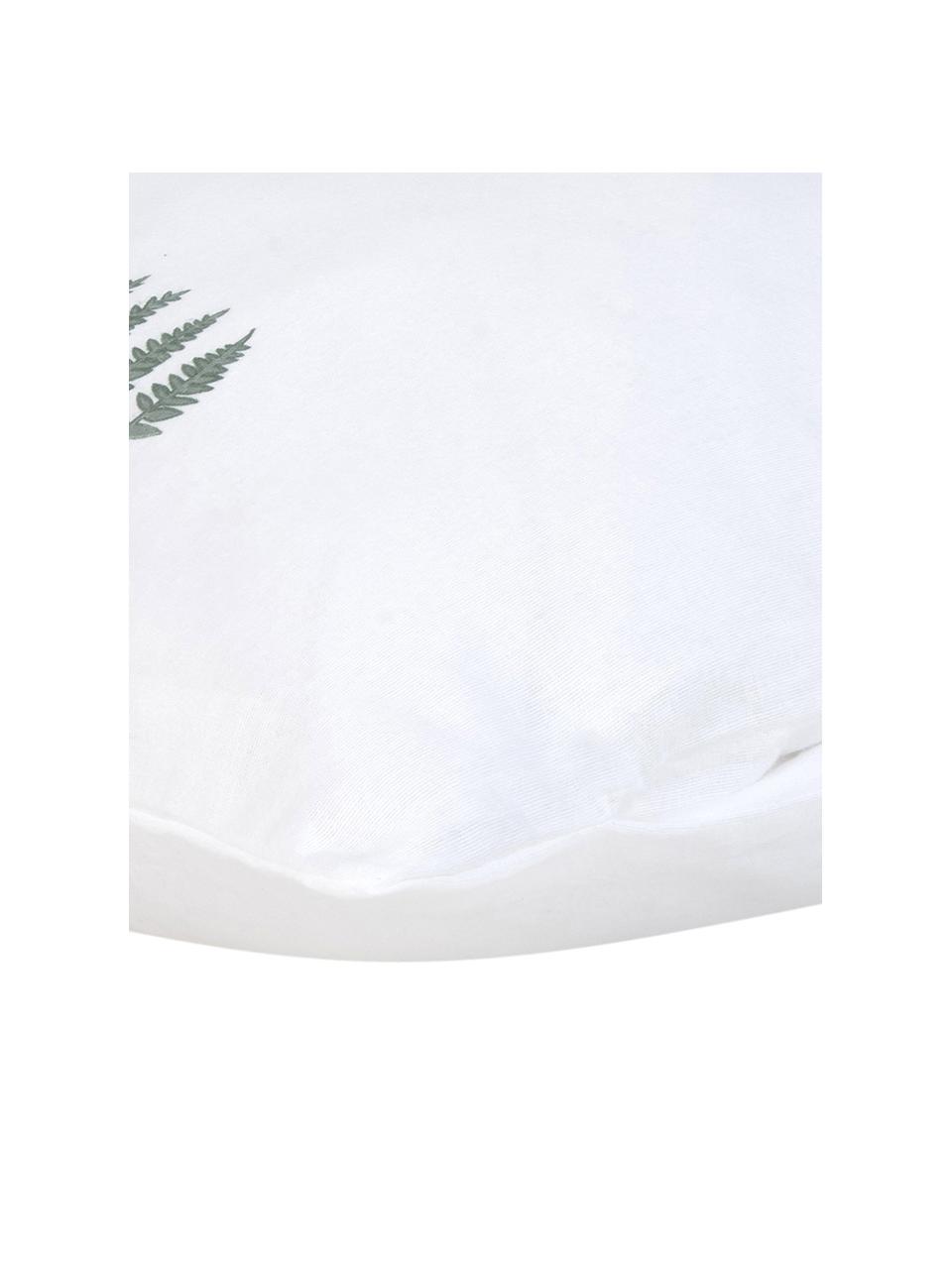 Poszewka na poduszkę z flaneli Fraser, 2 szt., Szałwiowy zielony, biały, S 40 x D 80 cm