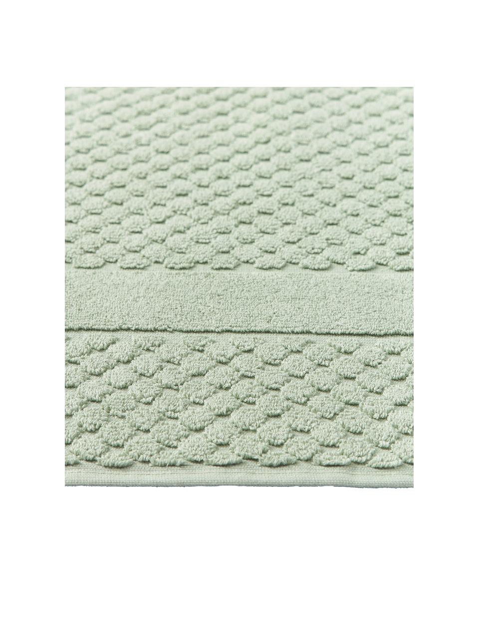 Alfombrilla de baño texturizada Katharina, Verde menta, An 50 x L 70 cm