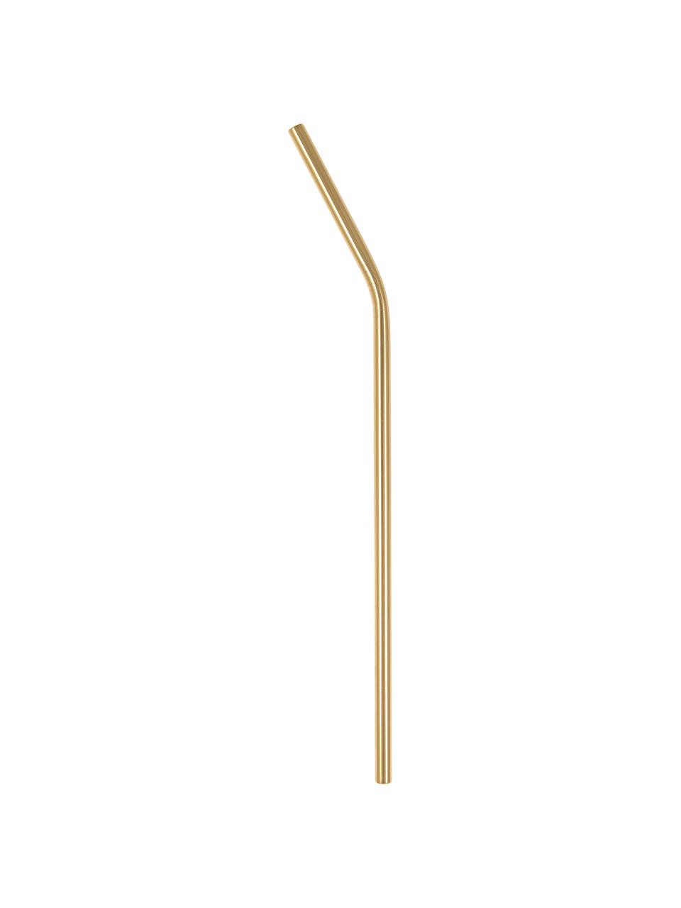 Komplet słomek ze szczoteczką Shine, 4 elem., Odcienie złotego, D 23 cm