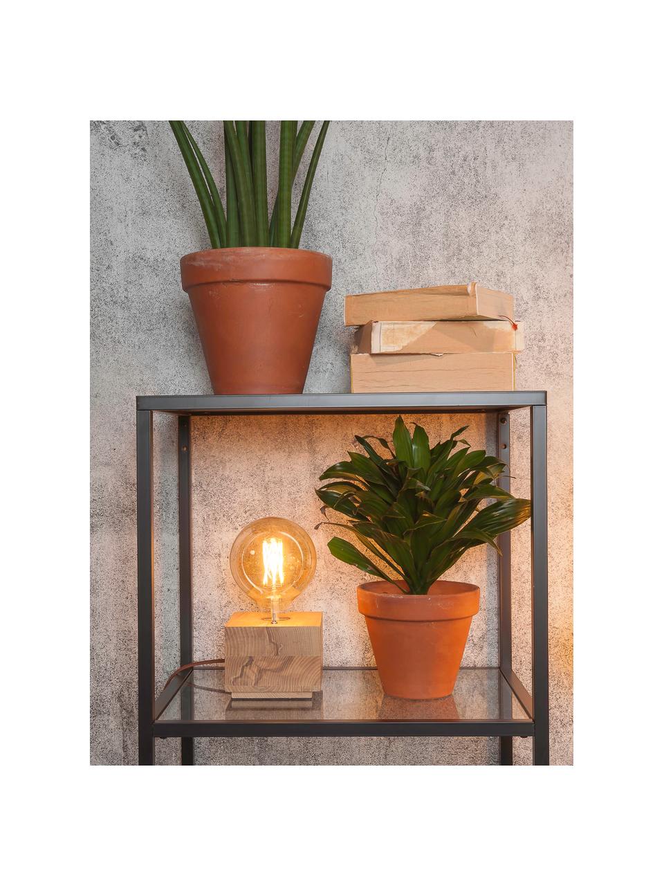 Lampe ampoule nue à poser en bois de frêne Kobe Square, Frêne