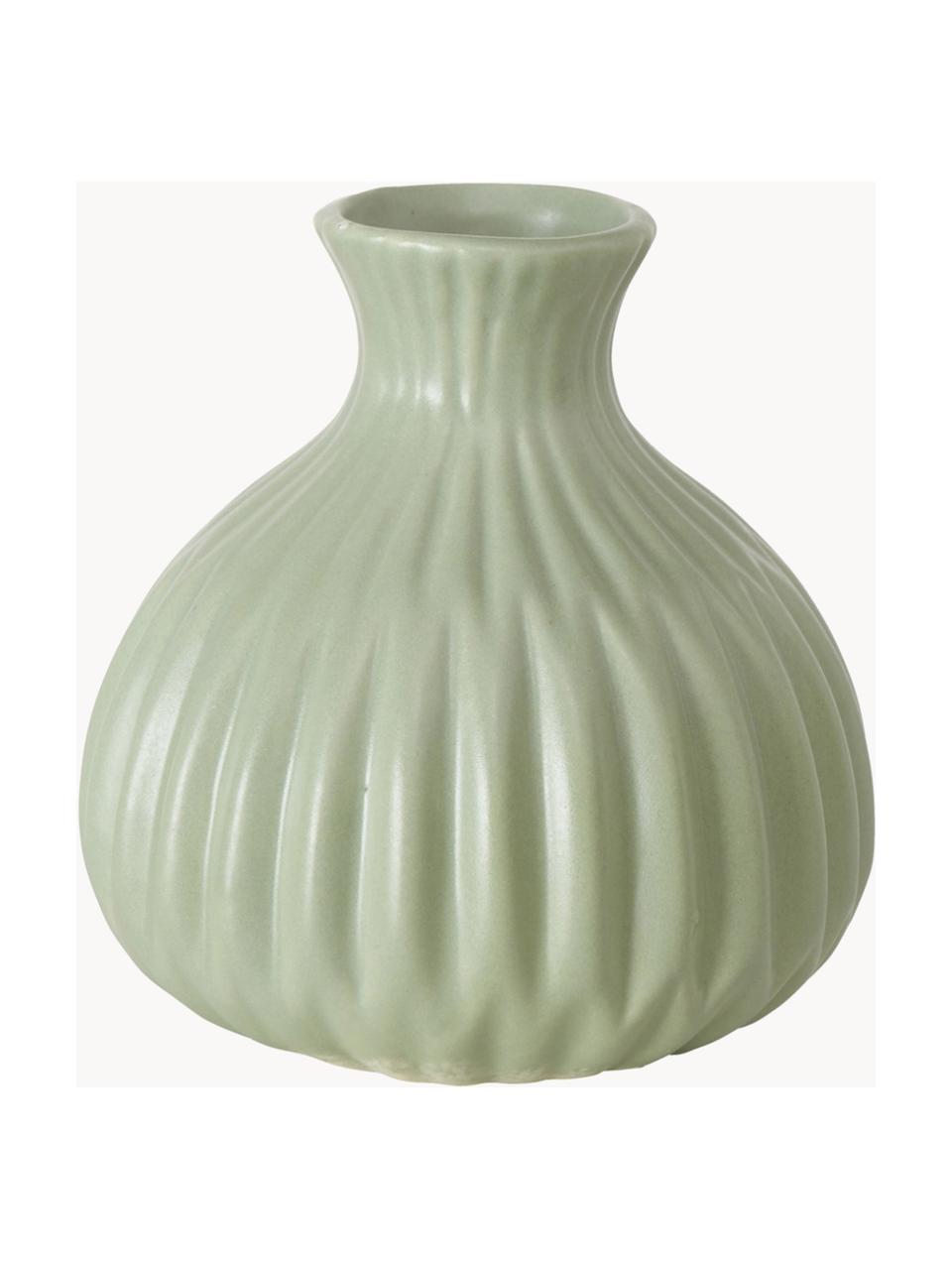 Petits vases en porcelaine Esko, 3 élém., Porcelaine, Vert sauge, Lot de différentes tailles