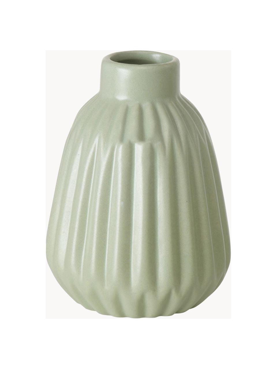 Petits vases en porcelaine Esko, 3 élém., Porcelaine, Vert sauge, Lot de différentes tailles