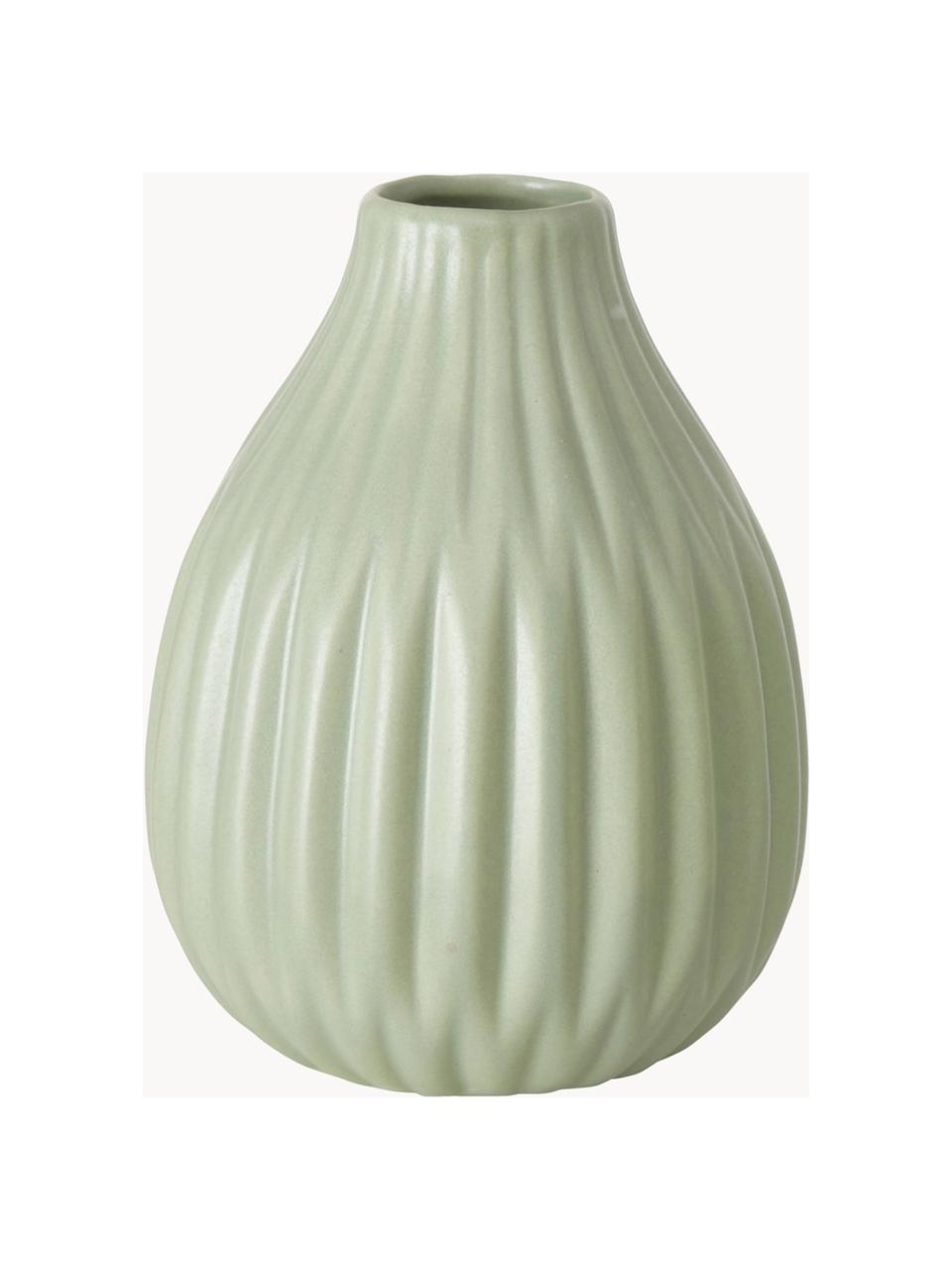 Petits vases en porcelaine Esko, 3 élém., Porcelaine, Vert sauge, Lot de différentes tailles