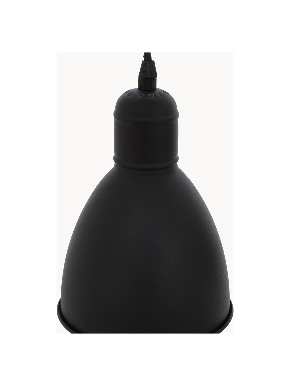 Hanglamp Priddy van metaal, Zwart, B 98 x H 20 cm