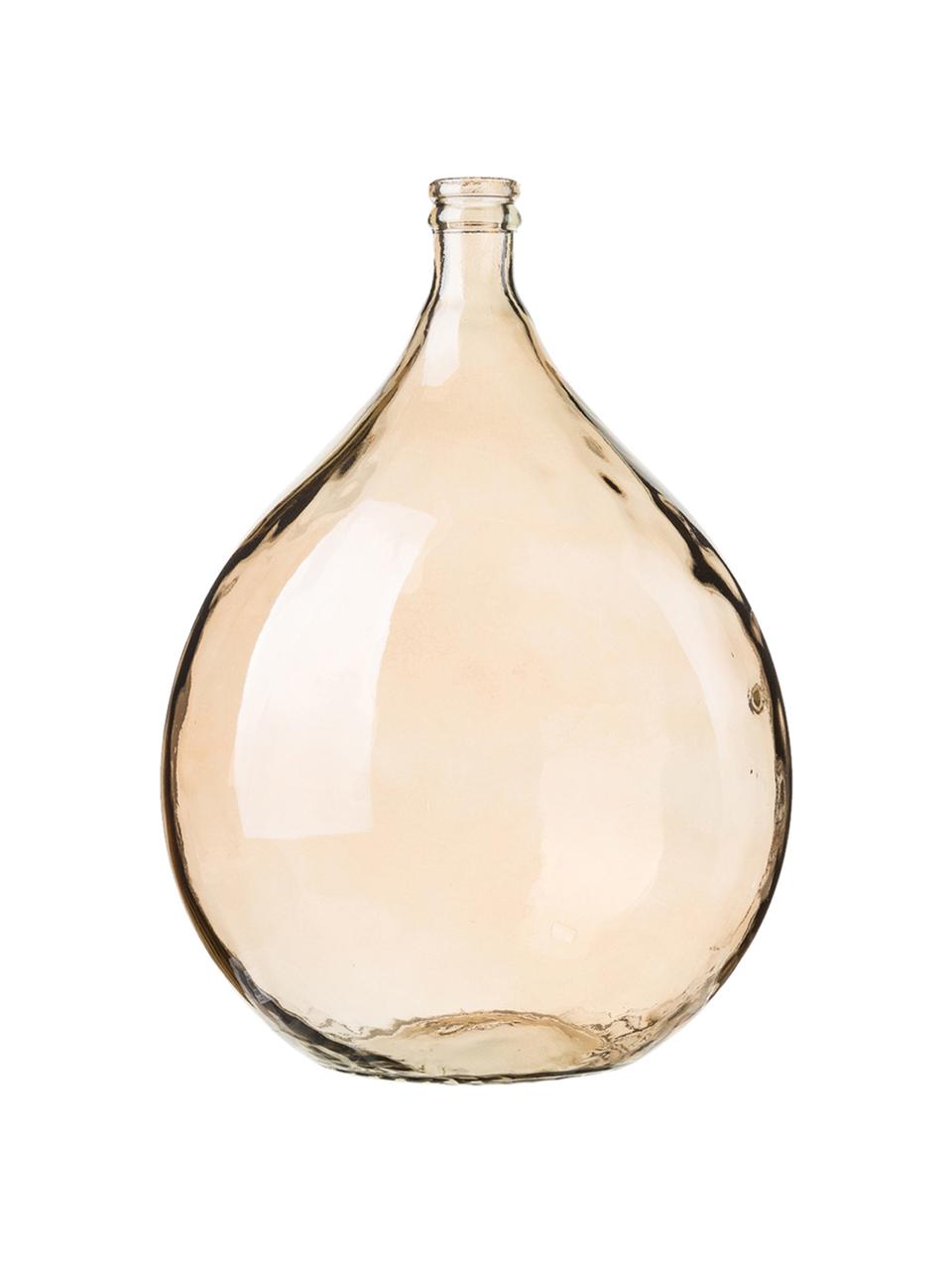 Vaso da terra in vetro riciclato Drop, Vetro riciclato, Ambrato, Ø 40 x Alt. 56 cm