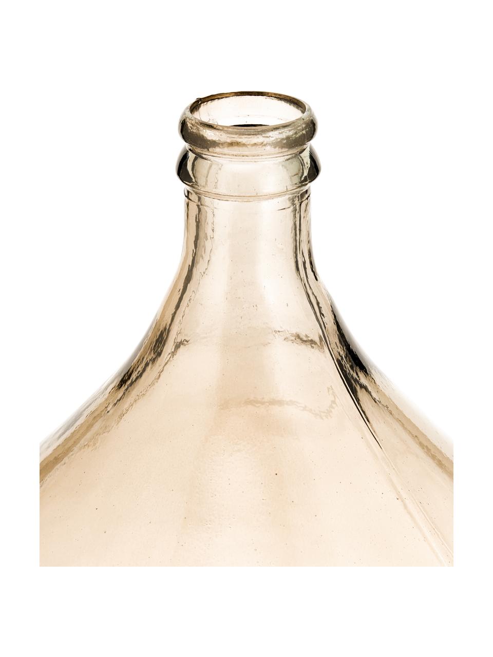 Wazon podłogowy ze szkła z recyklingu Drop, Szkło z recyklingu, Odcienie bursztynowego, transparentny, Ø 40 x W 56 cm