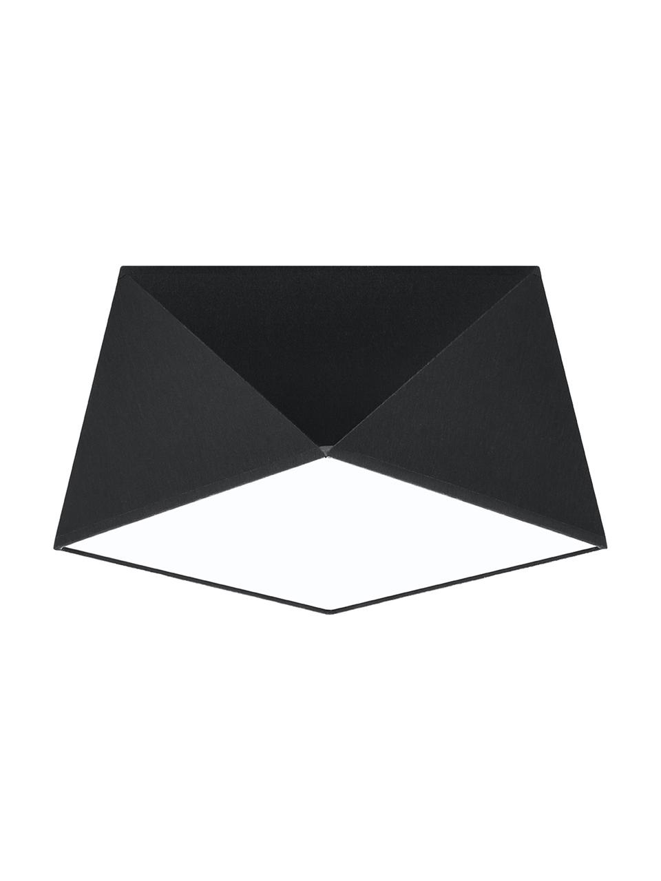 Plafondlamp Clarity, Kunststof (PVC), Zwart, Ø 30 x H 15 cm