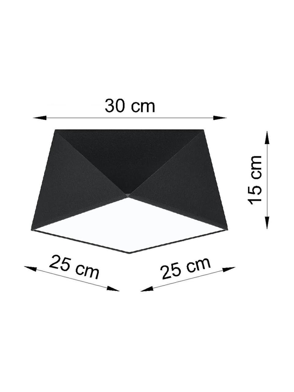 Plafoniera Koma, Materiale sintetico (PVC), Nero, Ø 30 x Alt. 15 cm