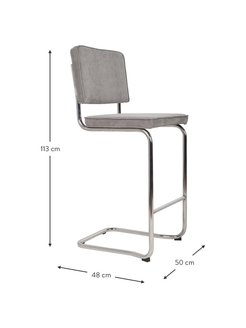 Taburete alto de pana Kink Westwing