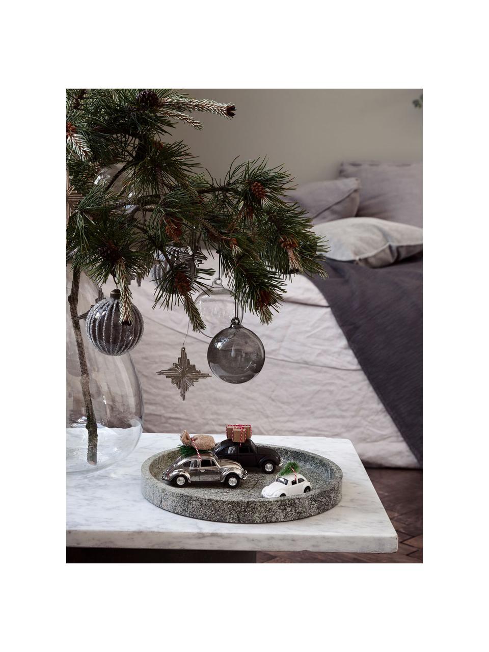 Macchina natalizia decorativa XMAS Delivery, Zinco, plastica, Cromo, verde, beige, Larg. 5 x Alt. 7 cm