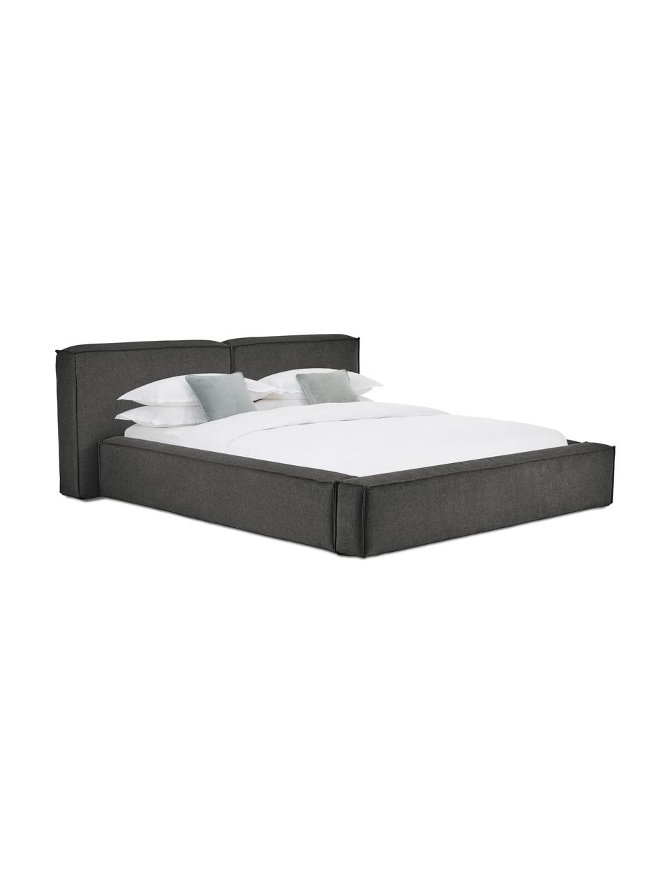 Čalouněná postel Lennon, Antracitová, Š 140 cm, D 200 cm