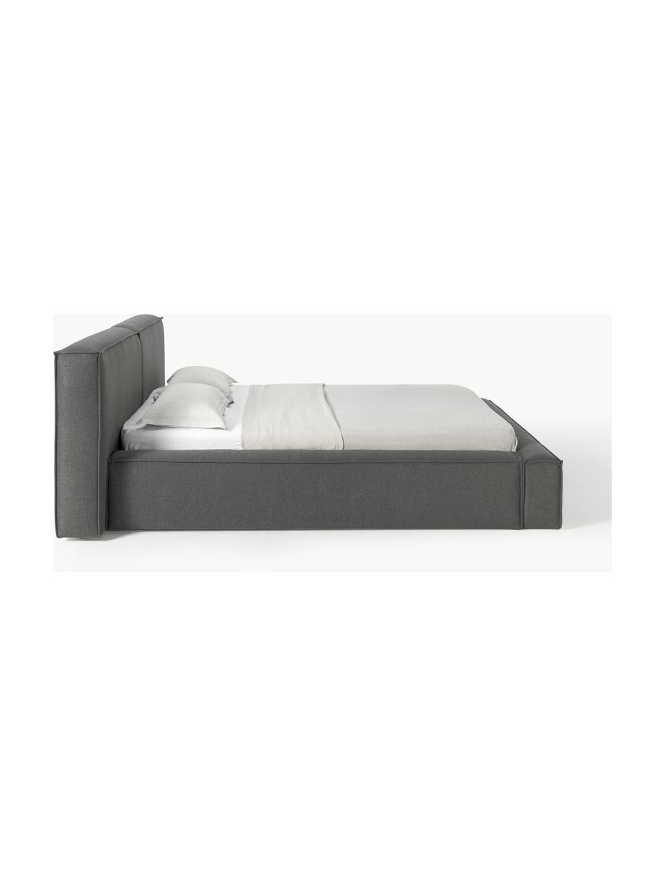 Čalouněná postel Lennon, Antracitová, Š 140 cm, D 200 cm