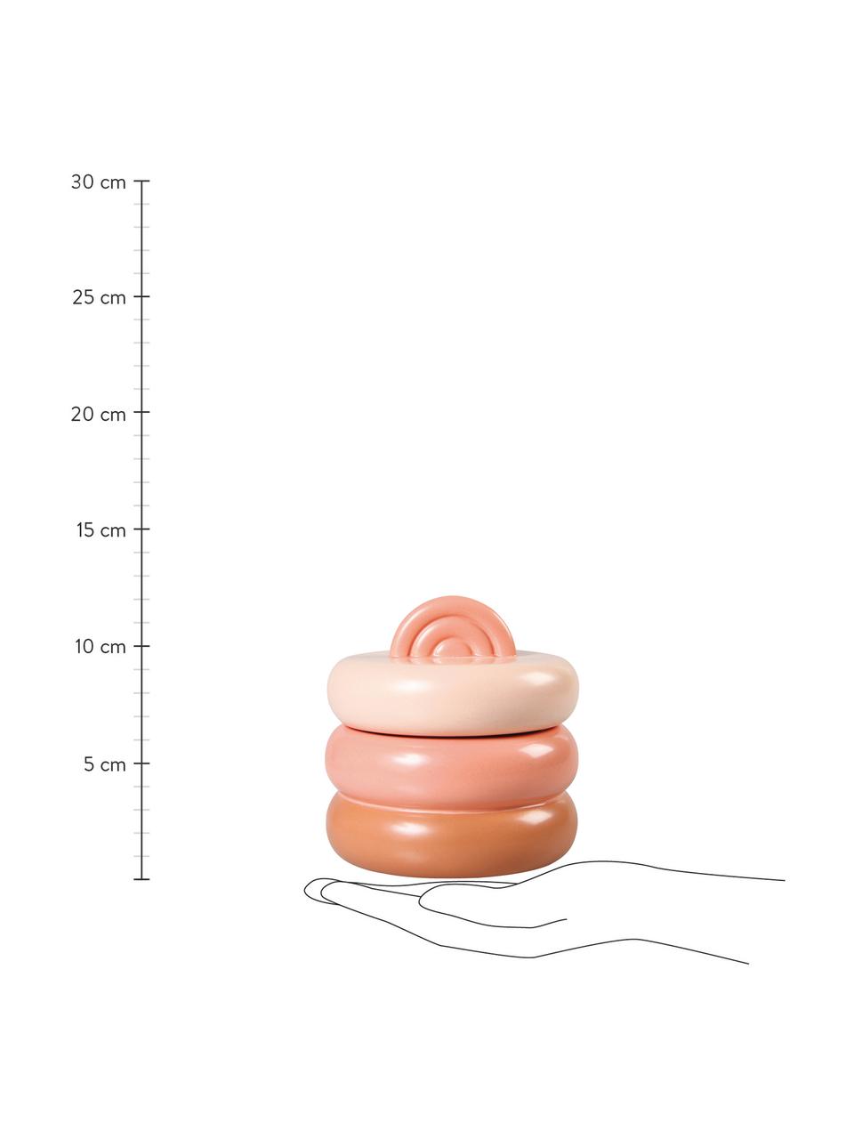 Aufbewahrungsdose Bubble aus Dolomit, Dolomitstein, Rosa, Ø 11 x H 11 cm