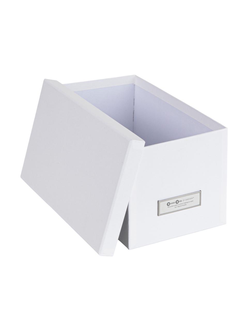 Aufbewahrungsbox Silvia, 2 Stück, Box: fester, laminierter Karto, Weiß, B 17 x H 15 cm