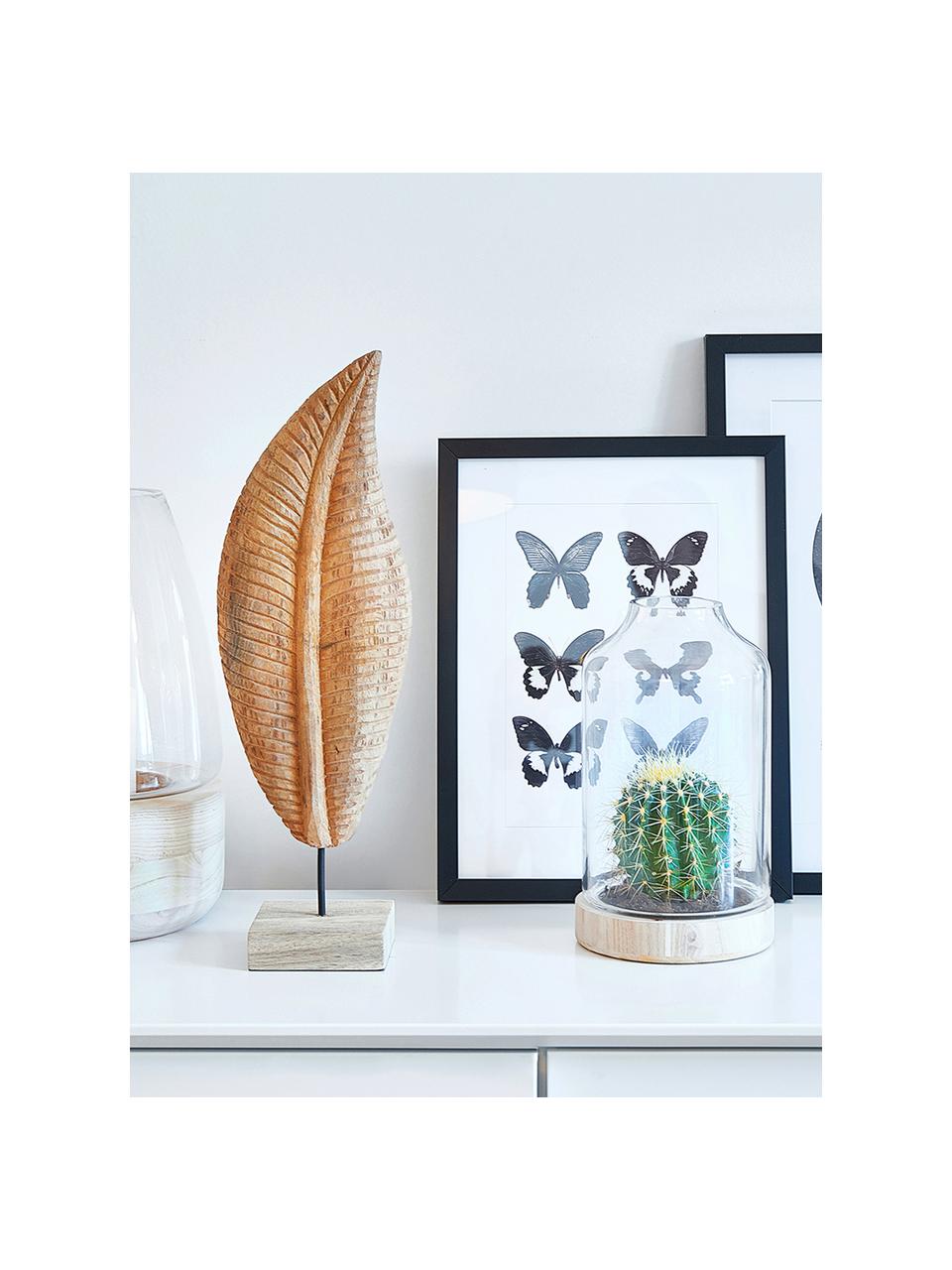 Impression numérique encadrée Butterflies Dark, Noir, blanc, larg. 30 x haut. 40 cm