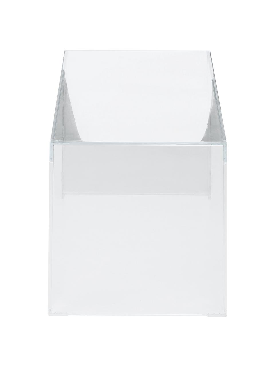 Mesa de centro para exterior de diseño Invisible, Vidrio acrílico, Transparente, An 120 x Al 40 cm