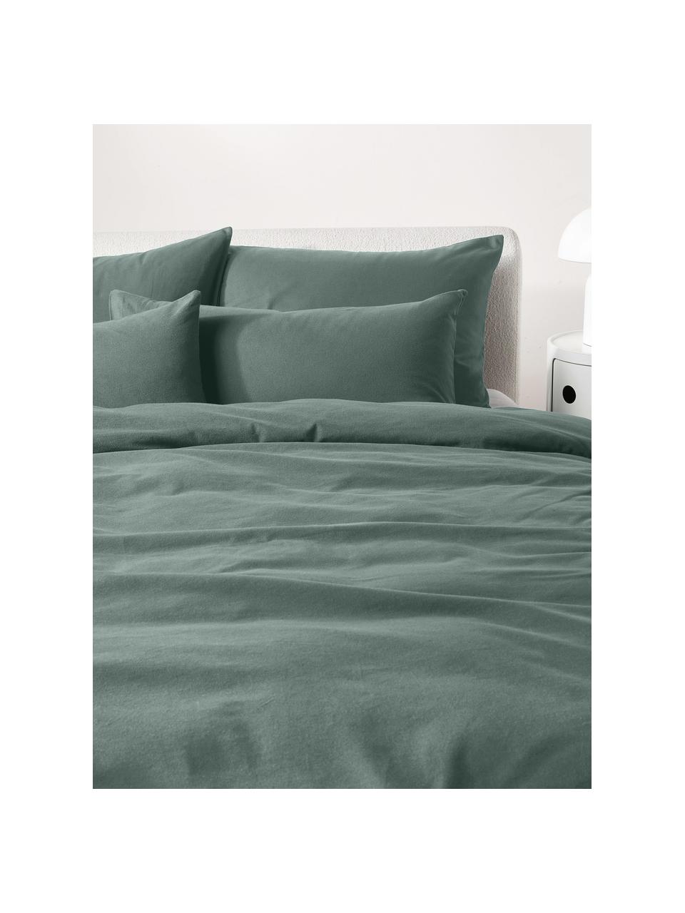 Funda nórdica de franela Biba, Azul petróleo, Cama 90 cm (155 x 220 cm)