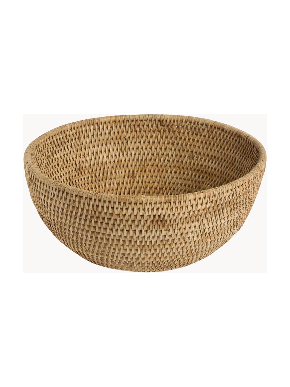 Bol decorativo artesanal de ratán Güle, Ratán, Beige, Ø 32 x Al 15 cm