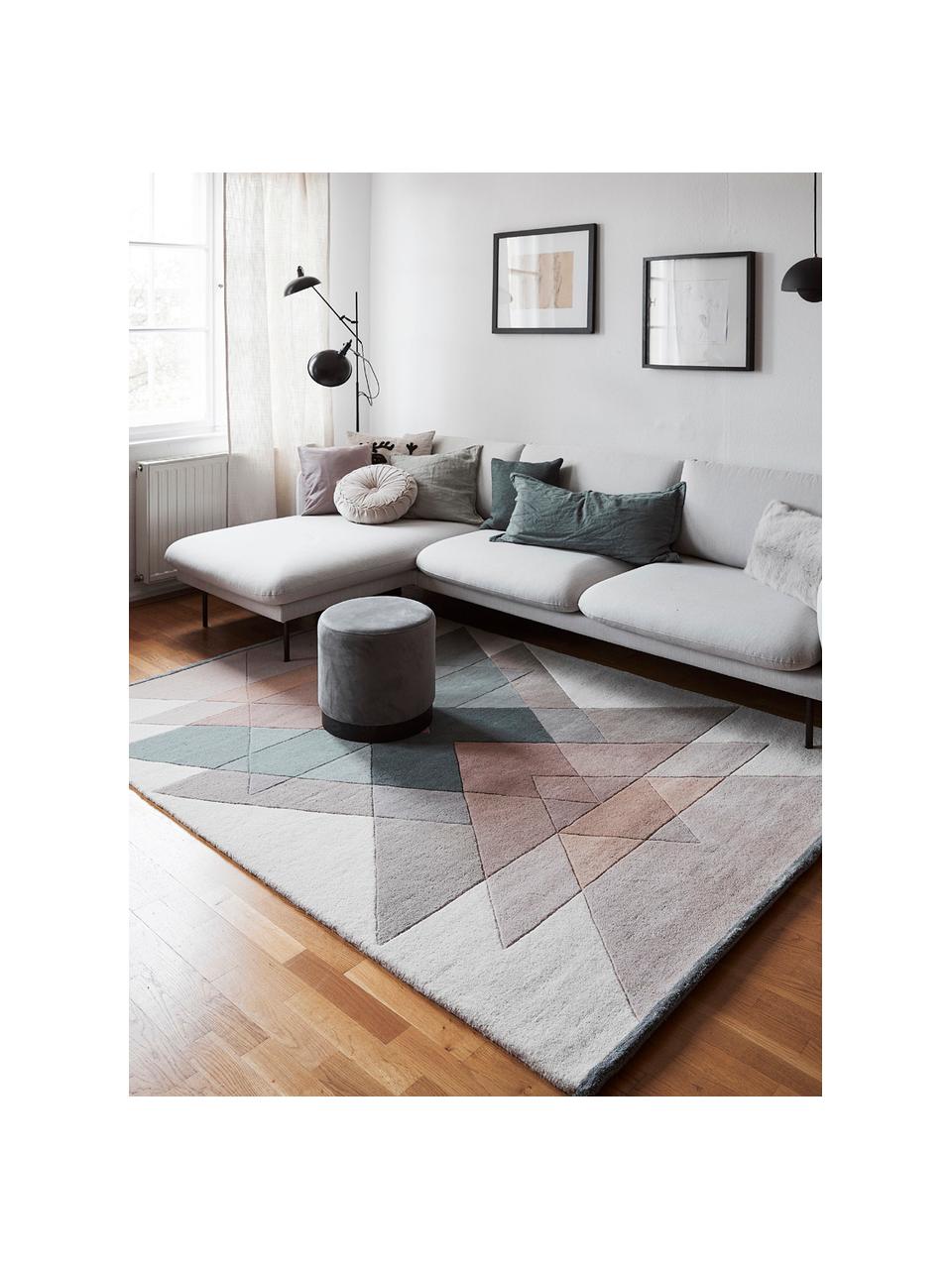 Tapis design pure laine pastel Freya, Multicolore, larg. 140 x long. 200 cm (taille S)