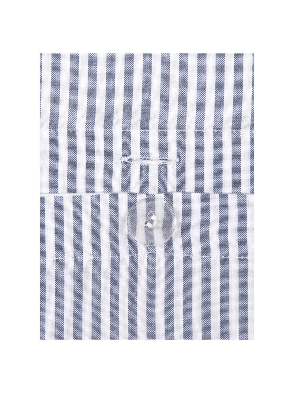 Funda de almohada de algodón Ellie, 50 x 70 cm, Blanco, azul oscuro, An 50 x L 70 cm