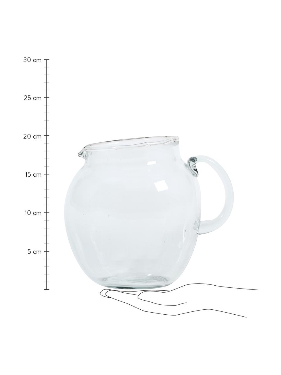 Džbánek z recyklovaného skla Unexpected, 3 l, Recyklované sklo, Transparentní, Š 17 cm, V 20 cm, 3 l