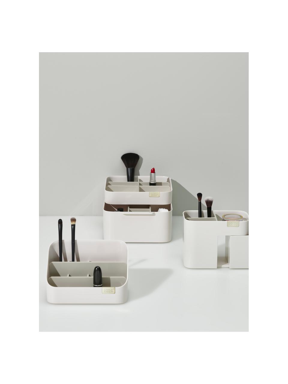 Cosmetische organizer Viva met magnetische sluiting, Kunststof, Off White, B 17 x D 10 cm