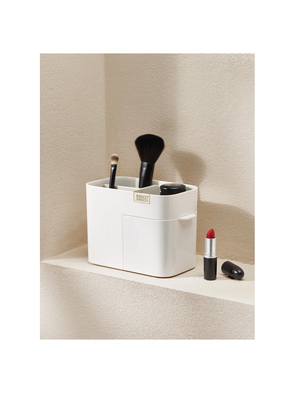 Kosmetik-Organizer Viva mit Magnetverschluss, Kunststoff, Off White, B 17 x T 10 cm
