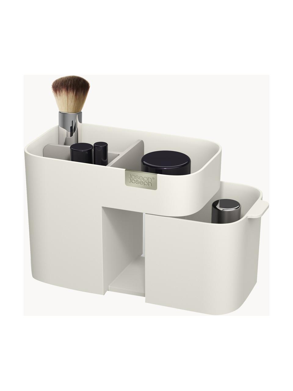 Organizer per cosmetici con chiusura magnetica Viva, Plastica, Bianco latte, Larg. 17 x Prof. 10 cm