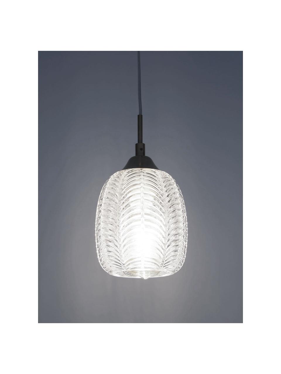 Kleine hanglamp Vario van gesatineerd glas, Lampenkap: gesatineerd glas, Messingkleurig, Ø 14 x H 24 cm