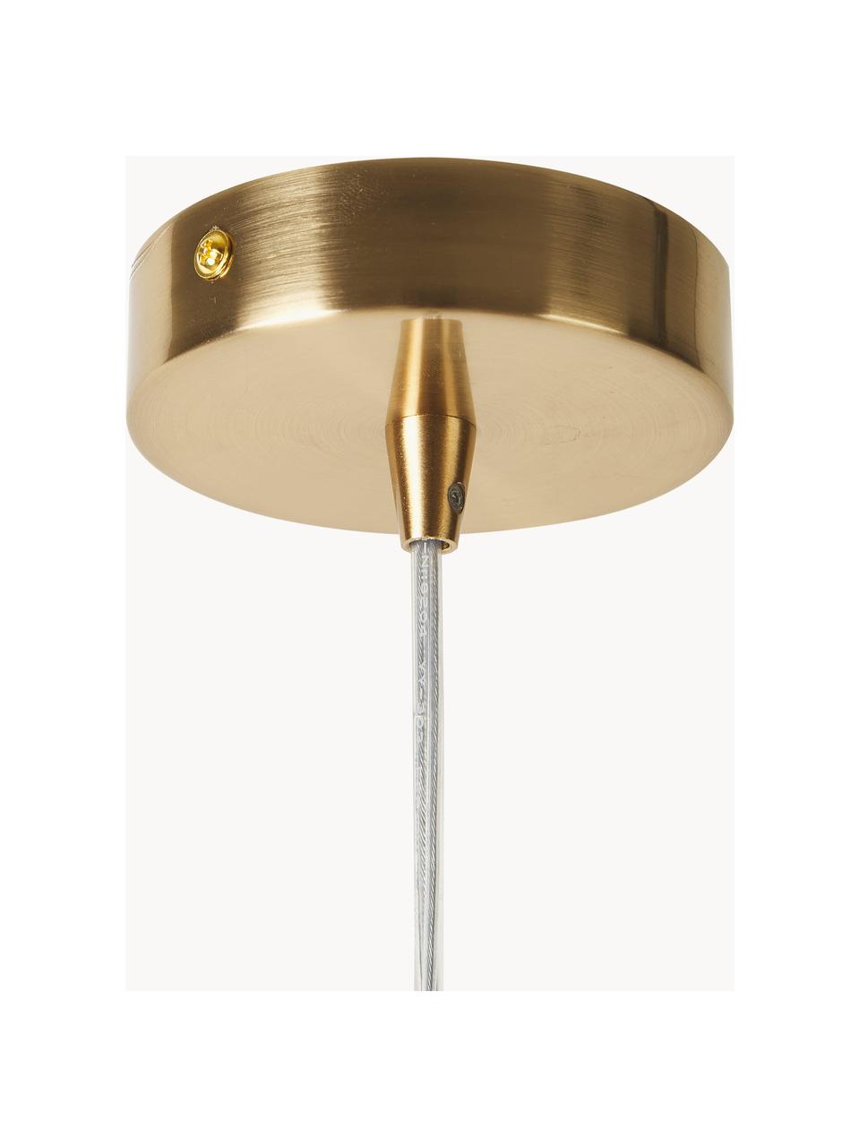 Malá závesná lampa so saténovaným sklom Vario, Odtiene zlatej, priehľadná, Ã˜ 14 x V 24 cm