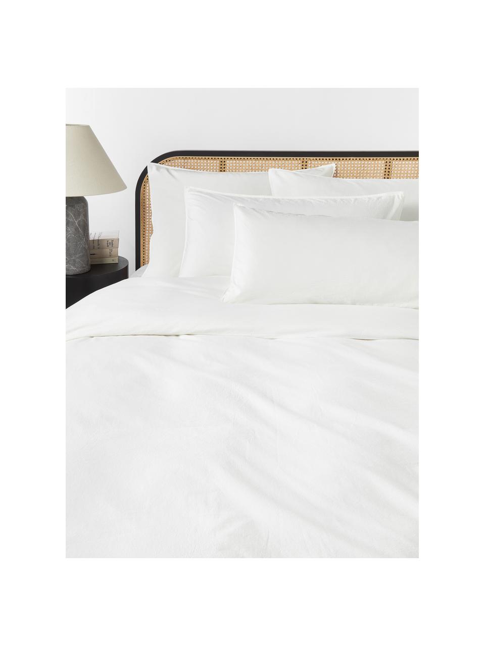 Housse de couette en percale de coton Debbie, Blanc, larg. 200 x long. 200 cm