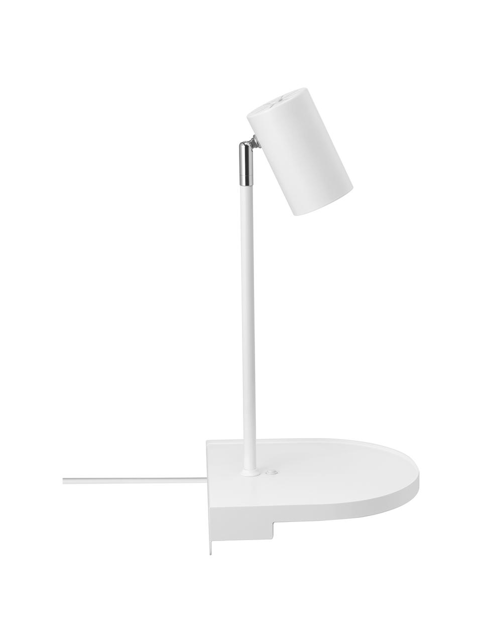 Moderne Wandleuchte Colly mit Stecker, Lampenschirm: Metall, beschichtet, Weiß, B 20 x H 43 cm
