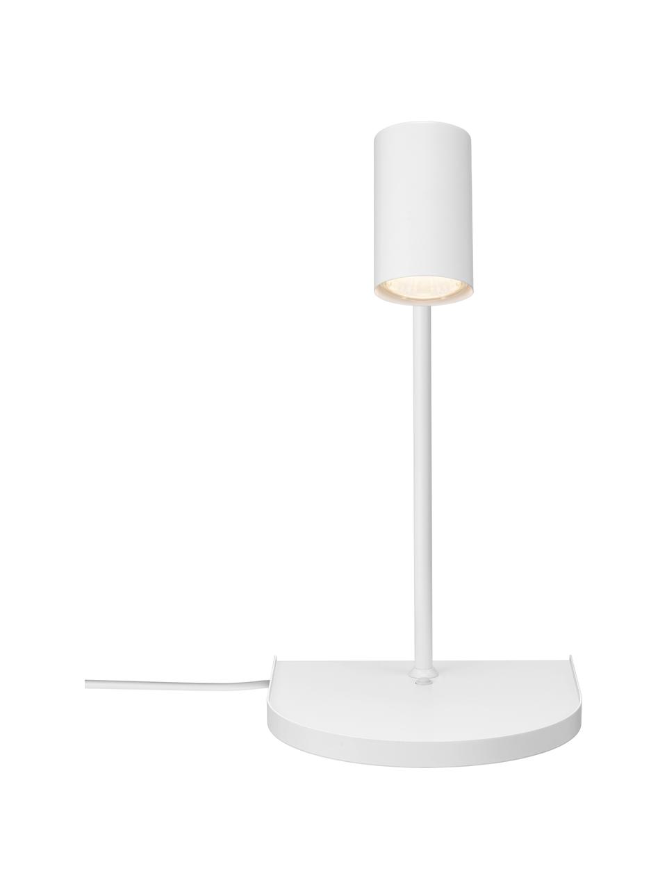 Moderne wandlamp Colly met stekker, Lampenkap: gecoat metaal, Wit, B 20 cm x H 43 cm