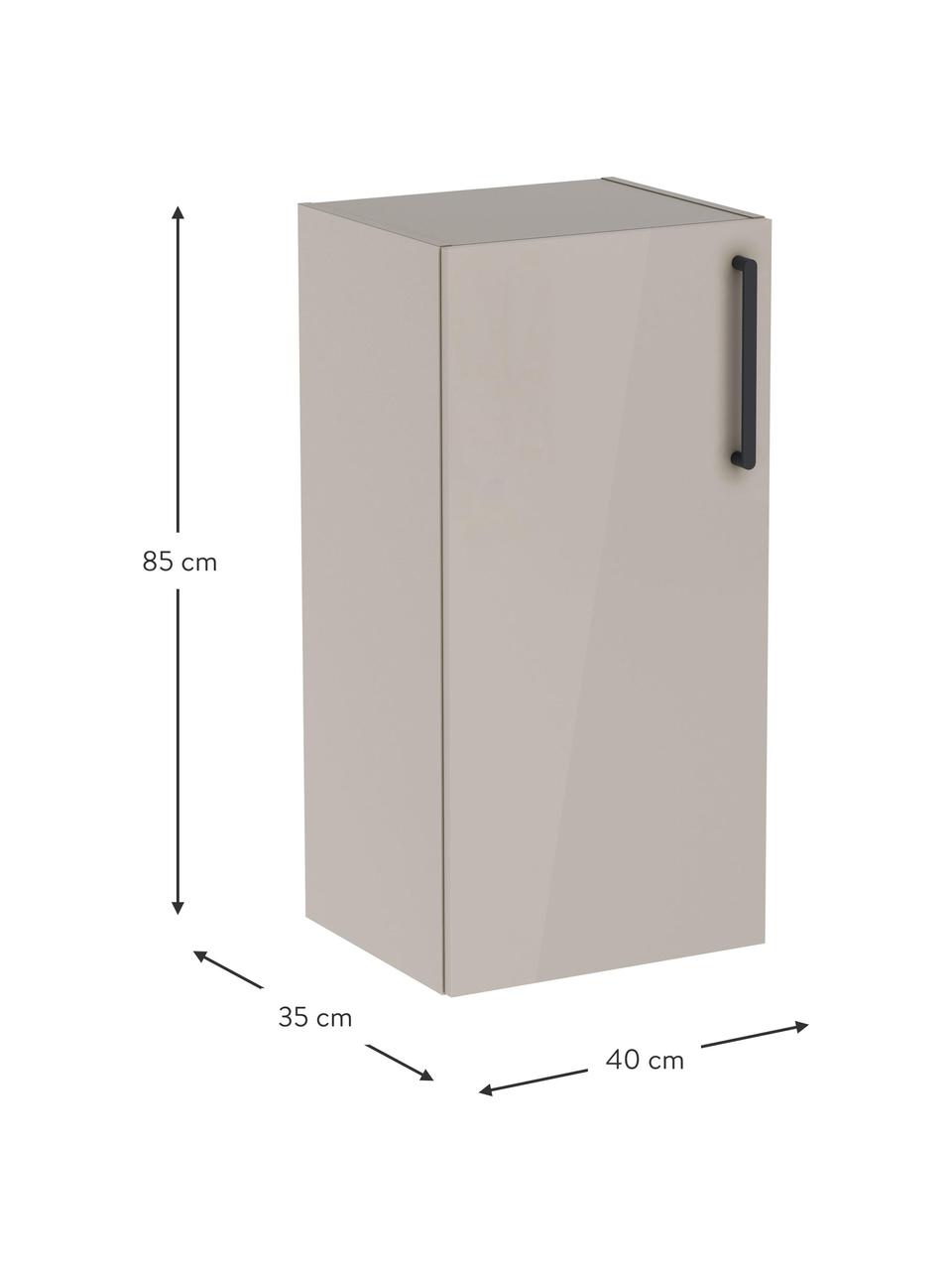 Koupelnová nástěnná skříňka Orna, š 40 cm, Béžová, Š 42 cm, V 85 cm