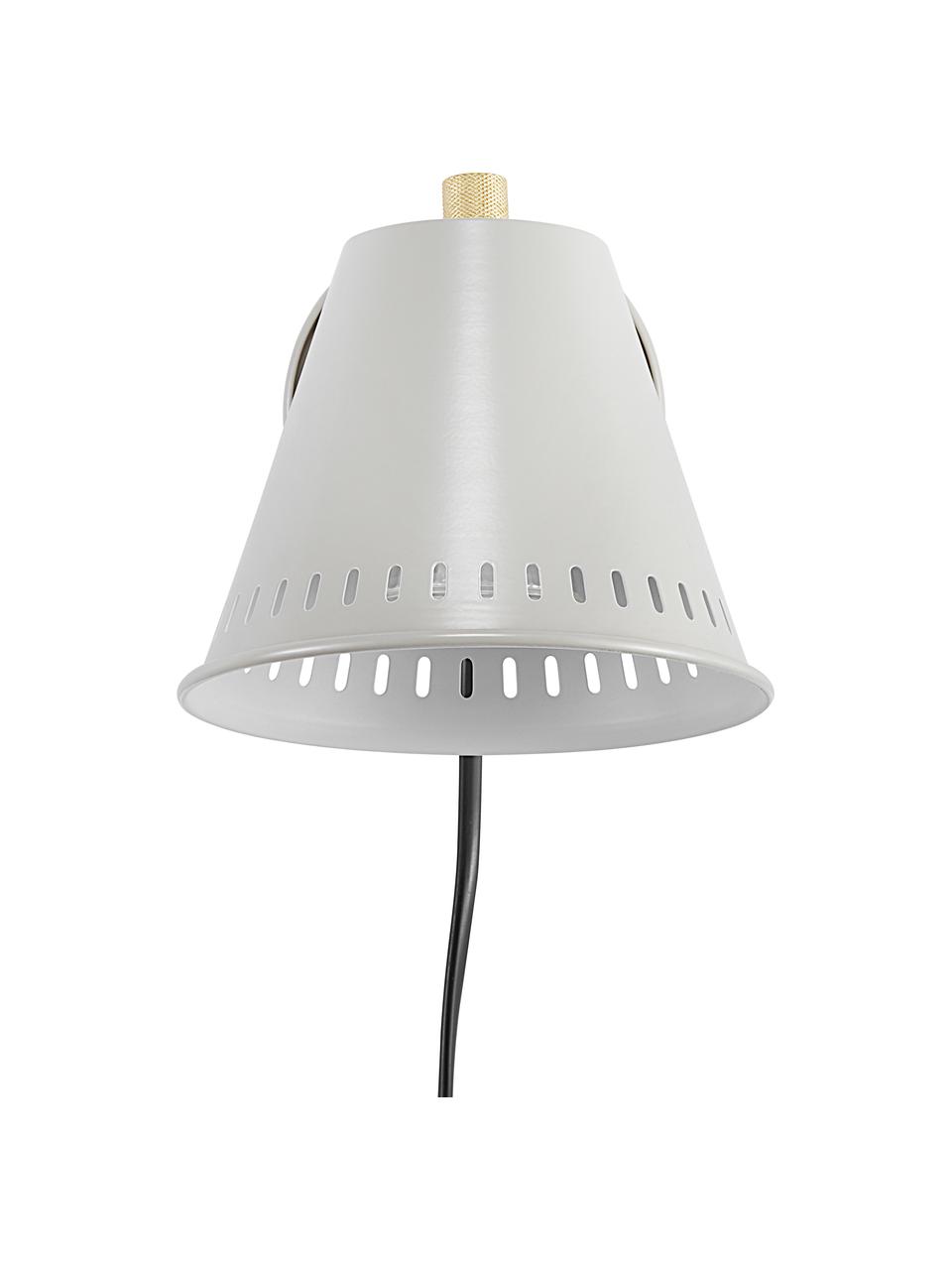 Nastaviteľná nástenná retro lampa so zástrčkou Pine, Sivá, mosadzné odtiene