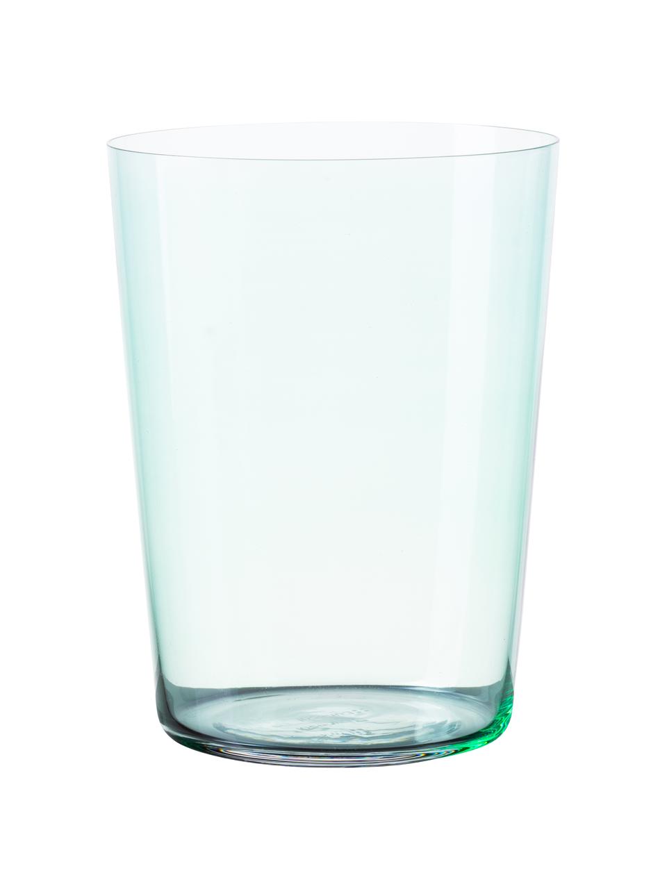 Vasos de colores Today, 6 uds., Vidrio, Azul, verde, amarillo, Ø 9 x Al 12 cm, 515 ml