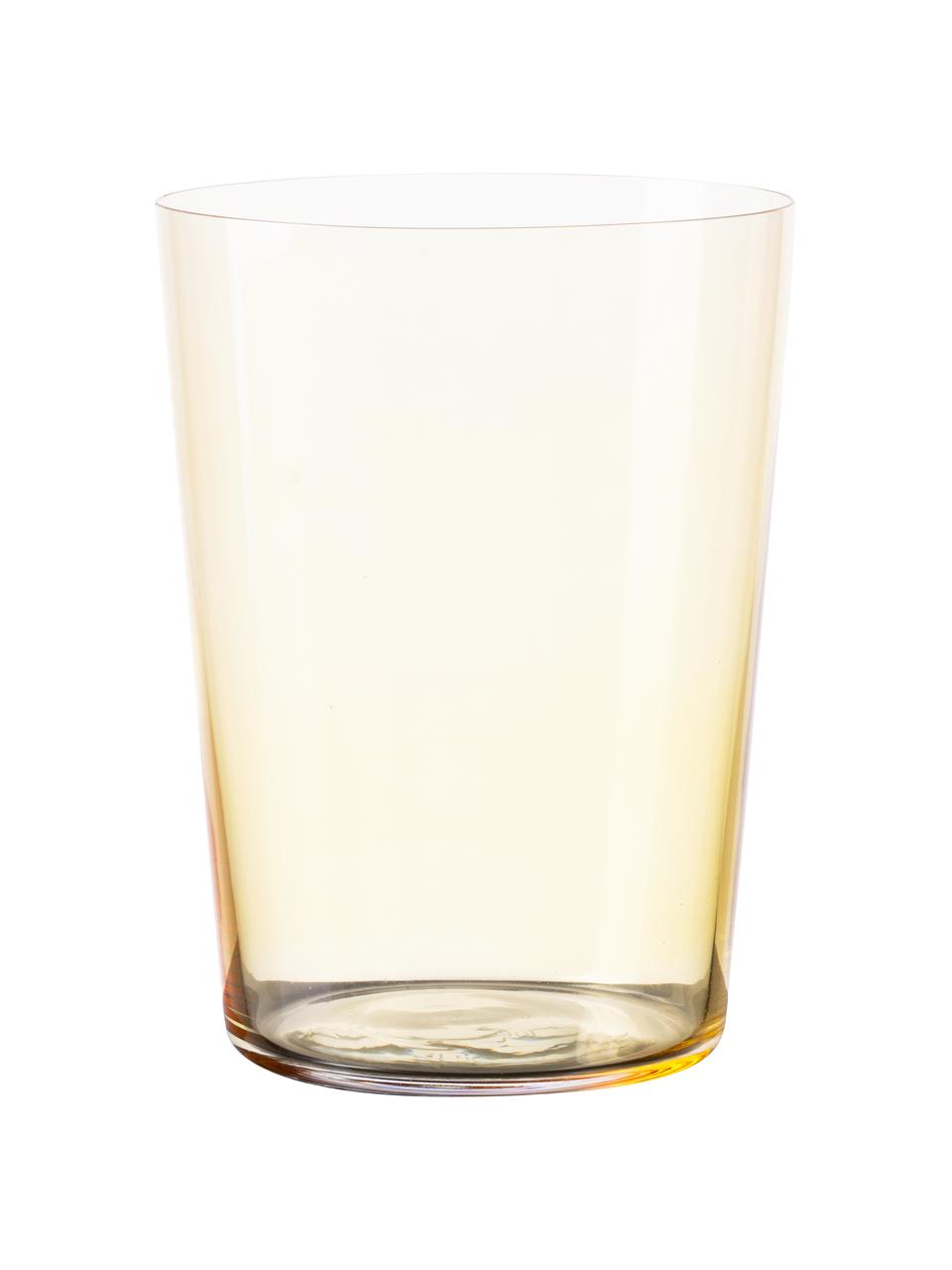 Vasos de colores Today, 6 uds., Vidrio, Azul, verde, amarillo, Ø 9 x Al 12 cm, 515 ml