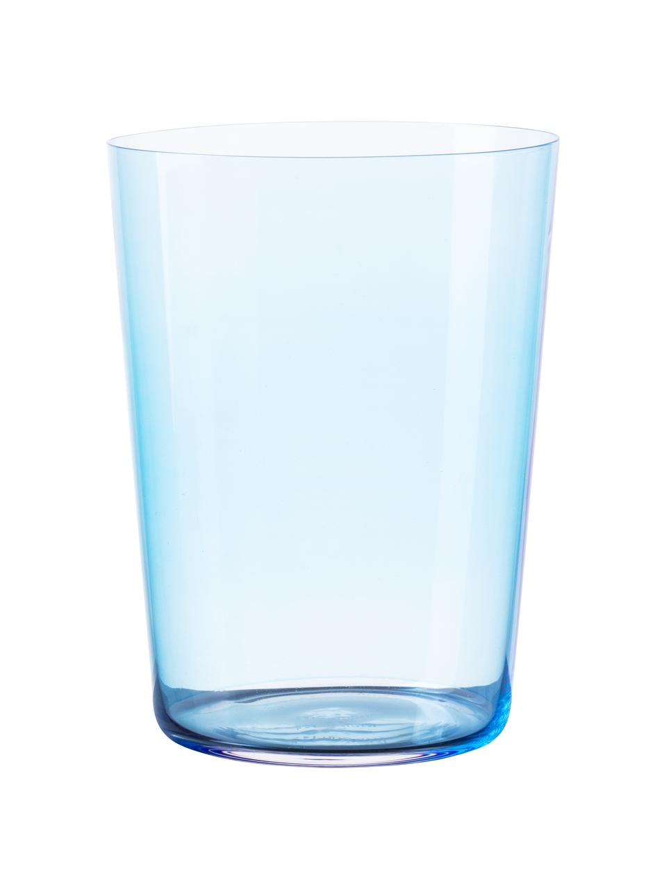 Vasos de colores Today, 6 uds., Vidrio, Azul, verde, amarillo, Ø 9 x Al 12 cm, 515 ml