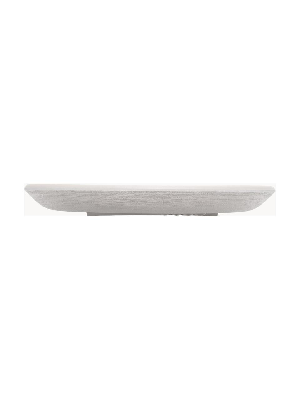 Dinerbord Trama uit Melamine, 4 stuks, Melamine, Mat wit, Ø 27 x H 3 cm