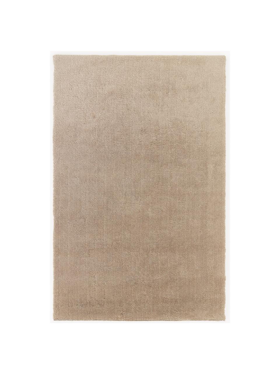 Flauschiger Hochflor-Teppich Leighton, Flor: Mikrofaser (100% Polyeste, Beige, B 120 x L 180 cm (Größe S)