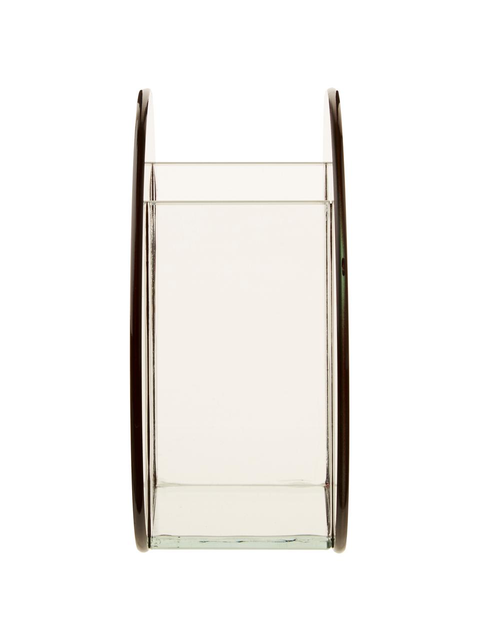 Glas-Vase Transparence, Glas, Rot, 17 x 17 cm
